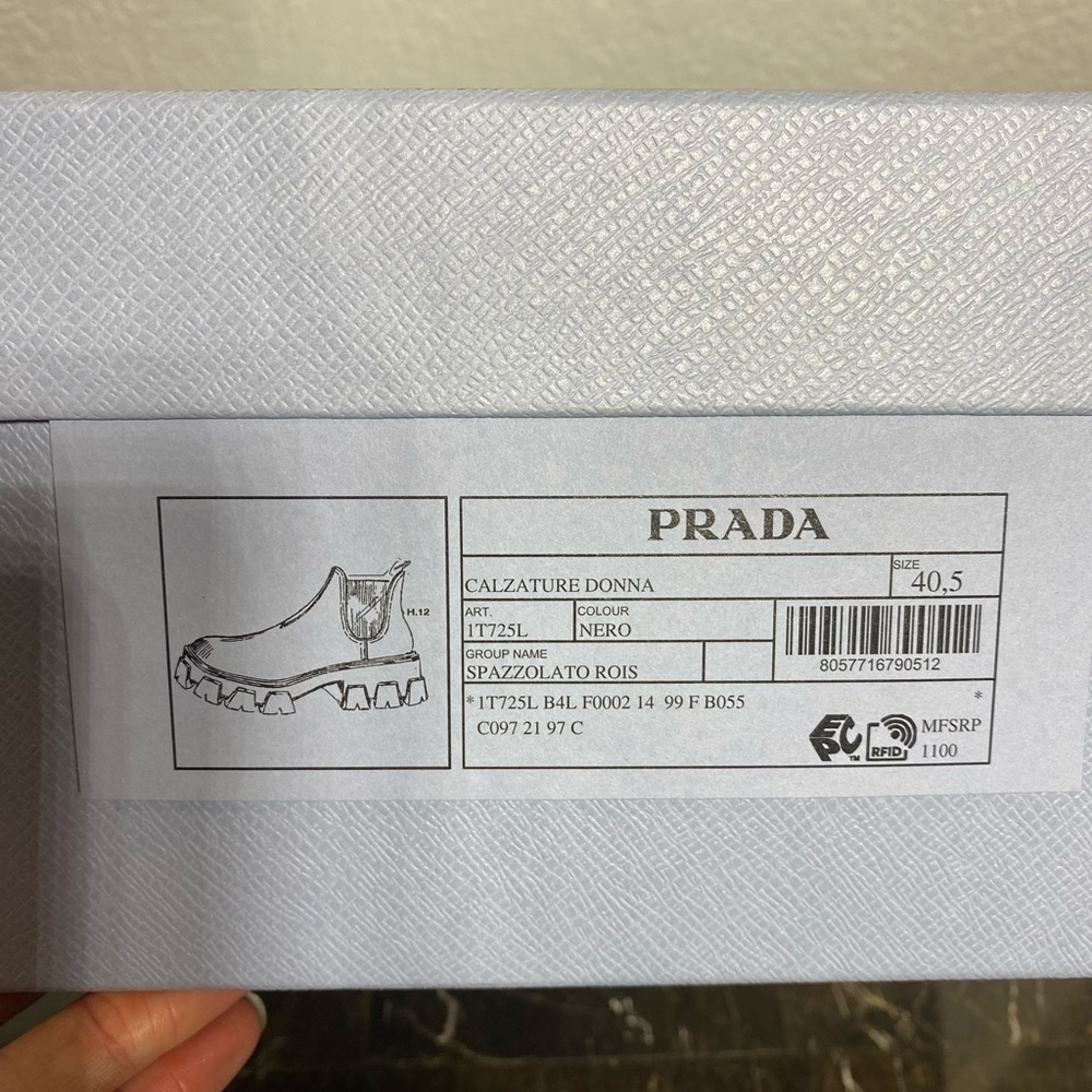 Prada monolith brushed leather chelsea boots - Picture 4 of 13